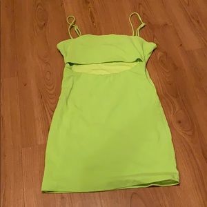 Neon green lovers+friends dress